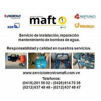Instalación reparación bombas de agua edificios condominios Caracas
